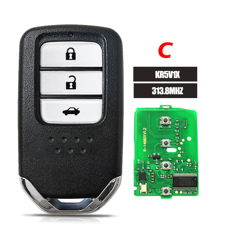 CN003159 2/3/4/5 Button for Honda Ohyssey Crosstour Fit HR-V City Crider Jazz Smart Remote Car Key Fob 313.8MHz ID47 Chip  FCCID: KR5V1X
