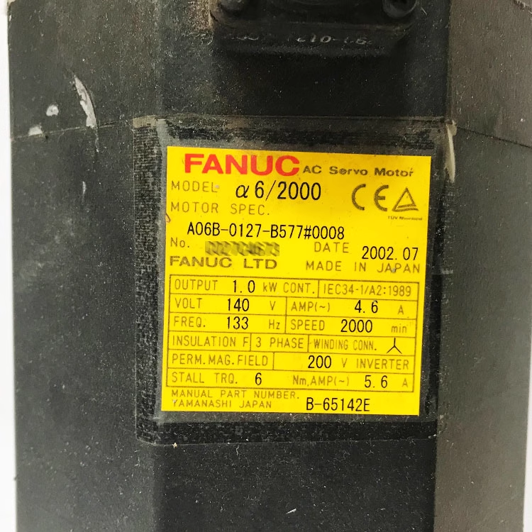 A06B 0127 B577 0008 Fanuc AC Servo Motor For Cnc Machines