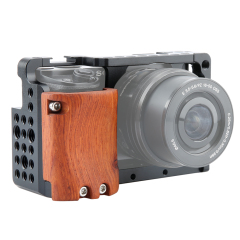 Niceyrig Cage with Wooden Handgrip for Sony A6000/A6300