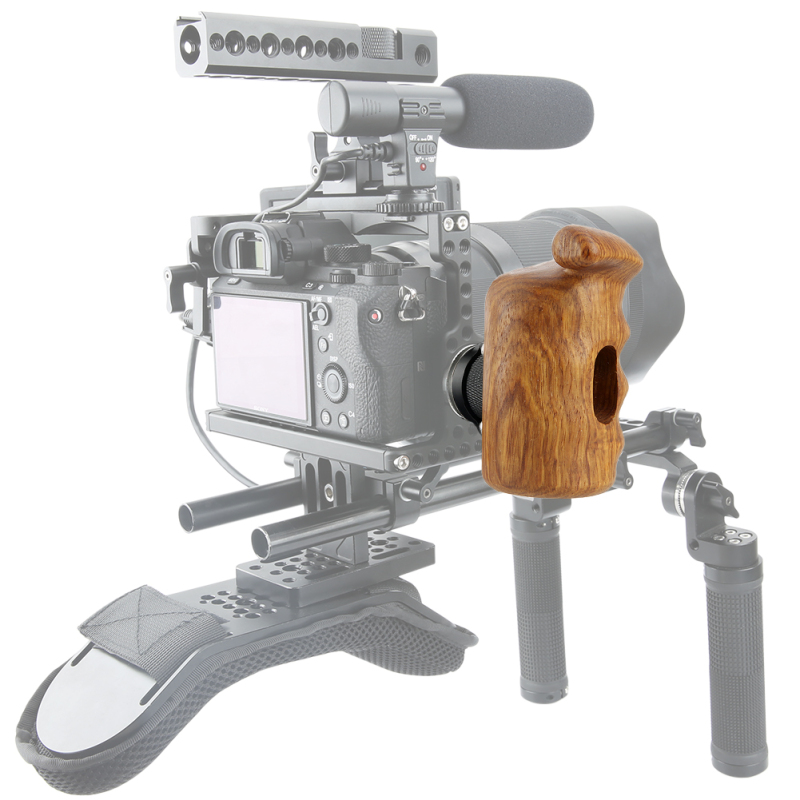 Niceyrig Right Side Wooden Grip with Arri Rosette （Right）