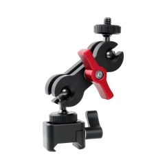 NICEYRIG NATO Clamp Quick Release with 1/4" Thread Screw Ballhead Monitor Mount Applicable Filed Monitor, LED Light, Audio Recorders, Camera Cage Rig