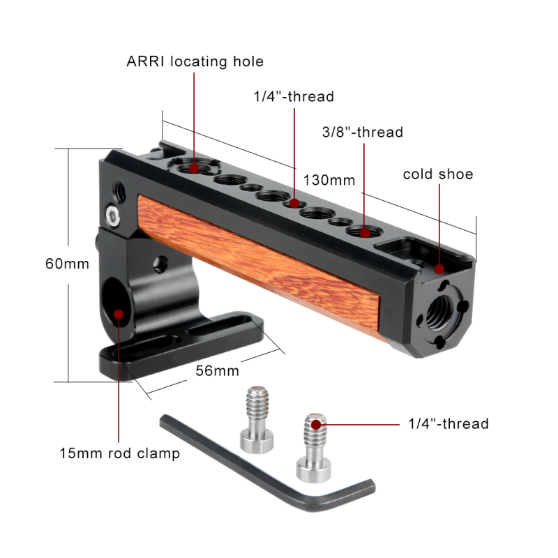 Niceyrig wood top handle fro camera cage