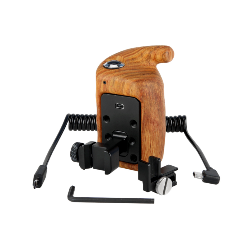 Niceyrig NATO Side Wooden Hand Grip with Record Start/Stop Remote Trigger (Right) for Sony A7RIII/ A7SII/ RX100III/ A6500 Cameras