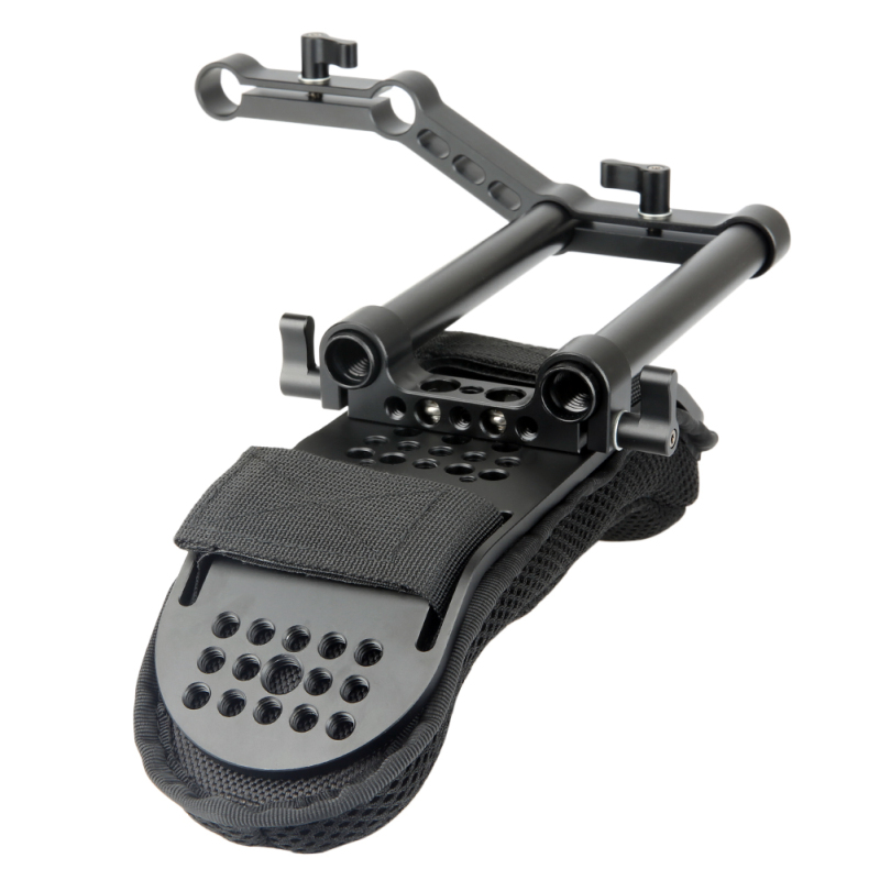 Niceyrig Camera Shoulder Pad with 15mm Railblock and Aluminum Alloy Rods for DSLR Rig Video Camcorder Shoulder Support