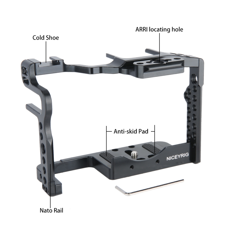 Niceyrig GH5M2 GH5II GH5S GH5 Camera Cage with Cold Shoe NATO Rail for Panasonic LUMIX Camera