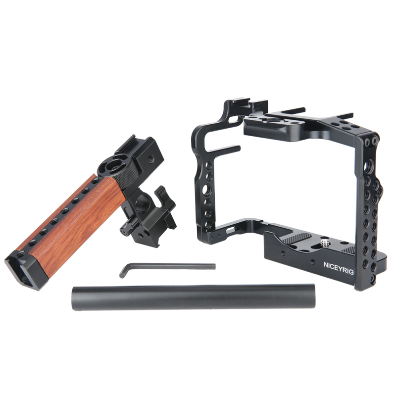 Niceyrig GH5/GH5s Cage Kit with NATO Top Handle Cold Shoe Mount NATO Rail for DSLR Panasonic Lumix Camera