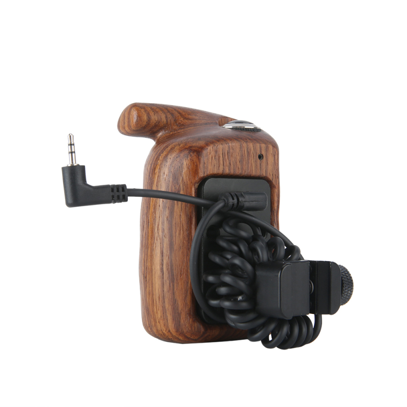 Niceyrig Left Side Wooden Handle Grip with Video Record Start/Stop Remote Trigger for Fujifilm XT-4/XT-3/XT-2