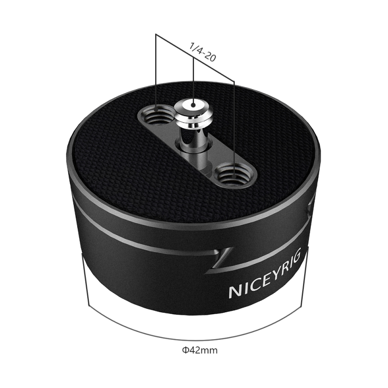 Niceyrig Slider Lock Camera Quick Release Plate Mount Device 1/4"-20 Adapter for Tripod, Stabilizer Gimbal, Wireless Video Transmission