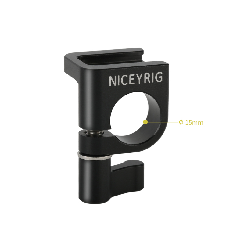 Niceyrig 15mm Rod Clamp with Cold Shoe Mount