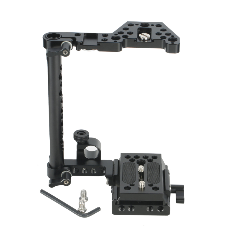 Niceyrig Half Camera Cage Kit with Manfrotto Base Plate for Blackmagic Pocket Cinema Camera 6K Pro