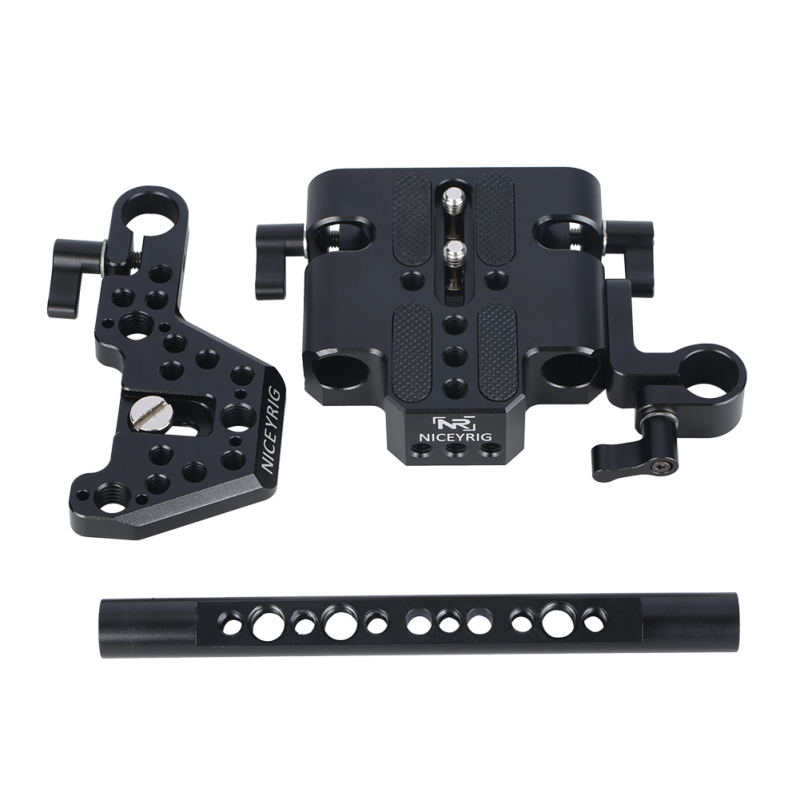 Niceyrig Half Camera Cage for BMPCC 6k Pro/6k G2 with Dual Rod Clamp Base Plate