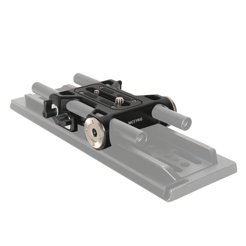 Niceyrig Base Plate Kit (Arri Style Clamp) with Arri Rosette Mount & Dual Rod Clamp(15mm)