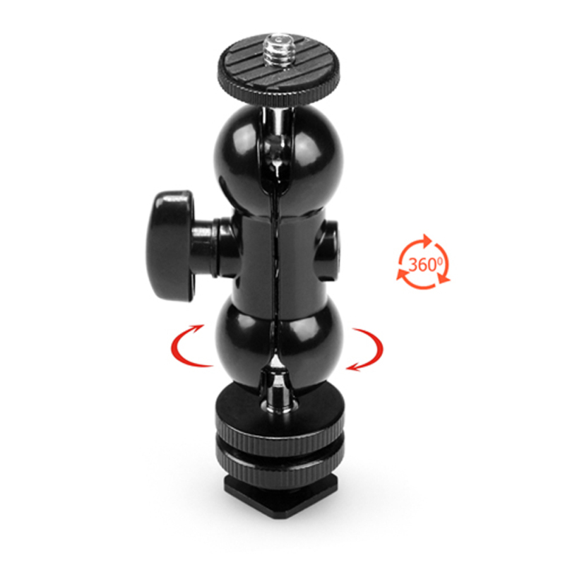 Niceyrig Aluminum Ballhead Monitor Mount with Cold Shoe Adapter /1/4" Screw