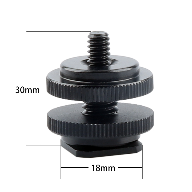 Niceyrig Camera Cold Shoe Mount Adapter 1/4'' Tripod Screws