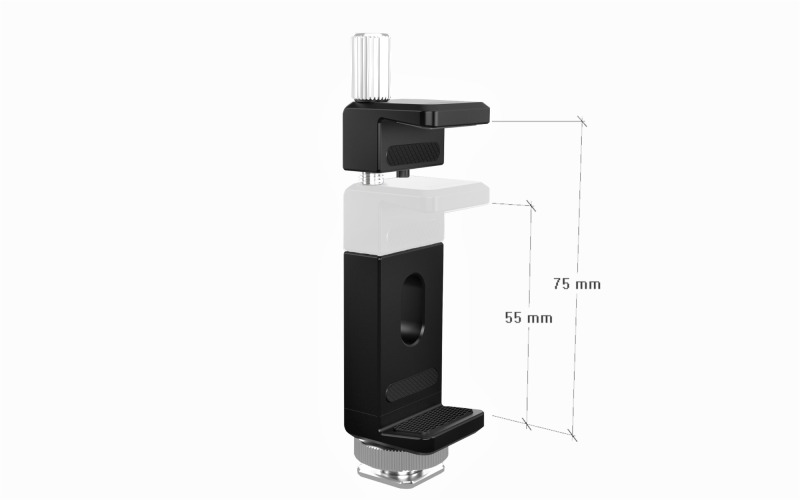 Niceyrig Phone Clamp Holder with Cold Shoe Mount Adaptor