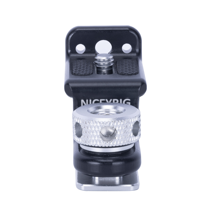 Niceyrig Cold Shoe Adaptor to 1/4''-20 screw Monitor/Transmission Mounting Bracket (Capacity: 3kg)