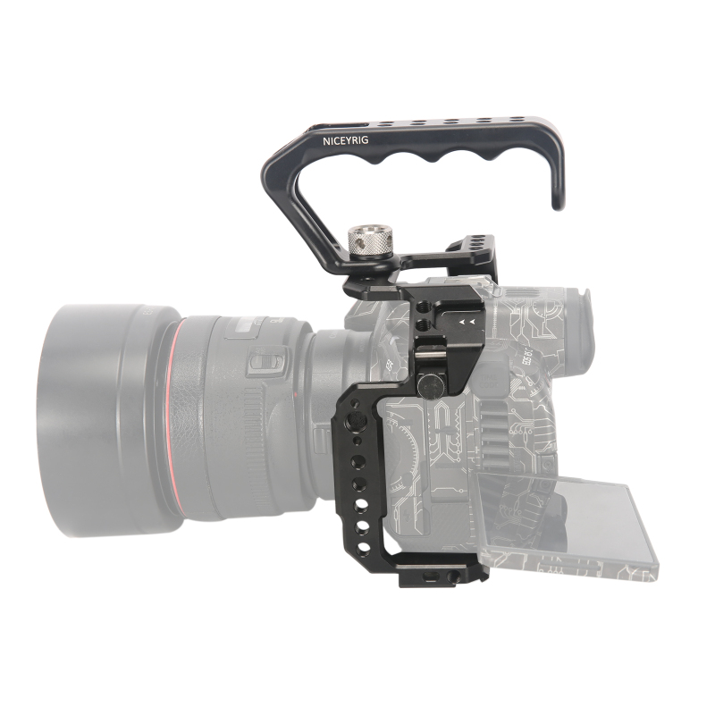 Niceyrig Camera Cage Kit with Top Handle (Arri Locating) for Canon EOS R5C/R5/R6/R6 MarkII