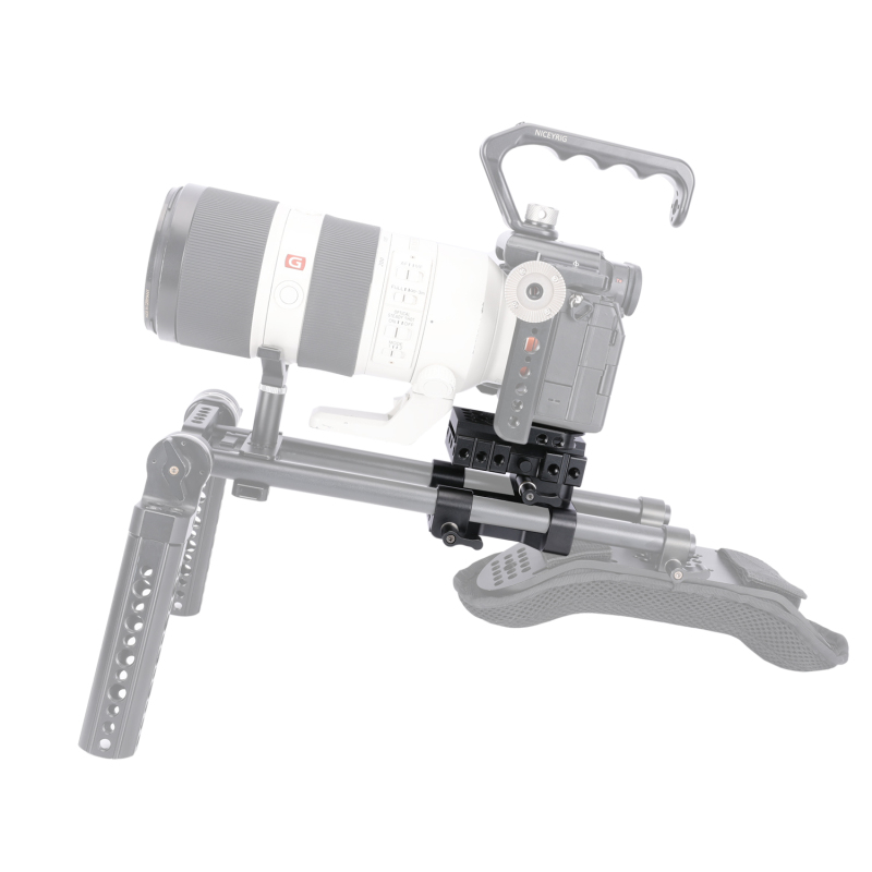 Niceyrig Manfrotto Universal Baseplate with 15mm Rail System Height Adjustable (Capacity: 20kg)
