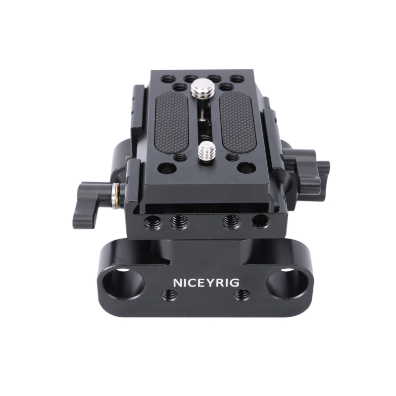 Niceyrig Manfrotto Universal Baseplate with 15mm Rail System Height Adjustable (Capacity: 20kg)