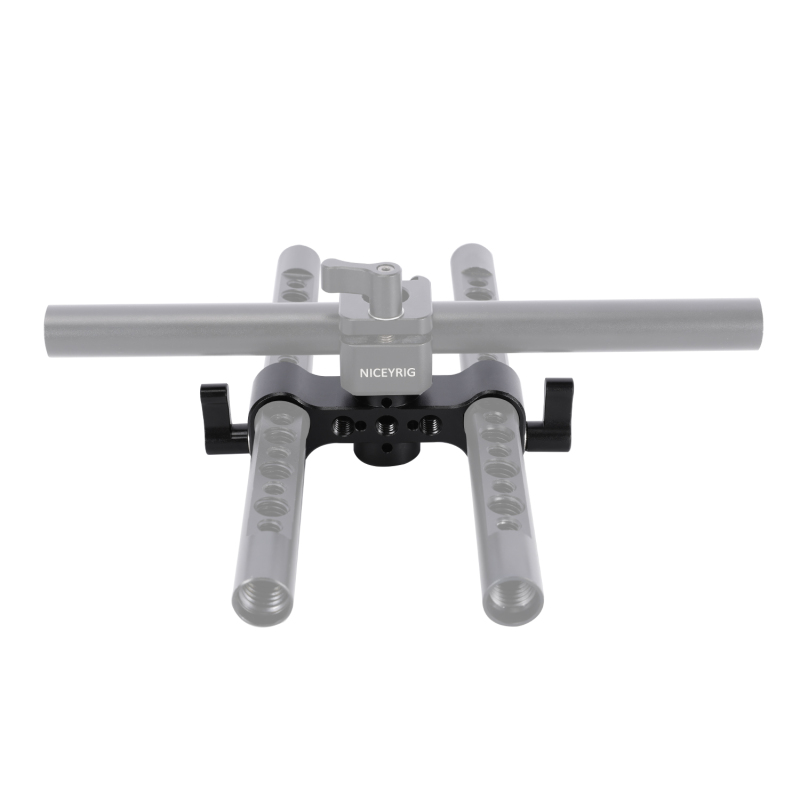 Niceyrig Dual 15mm Rod Clamp Rail Block with 1/4 & 3/8 Arri Locating Mounting Points