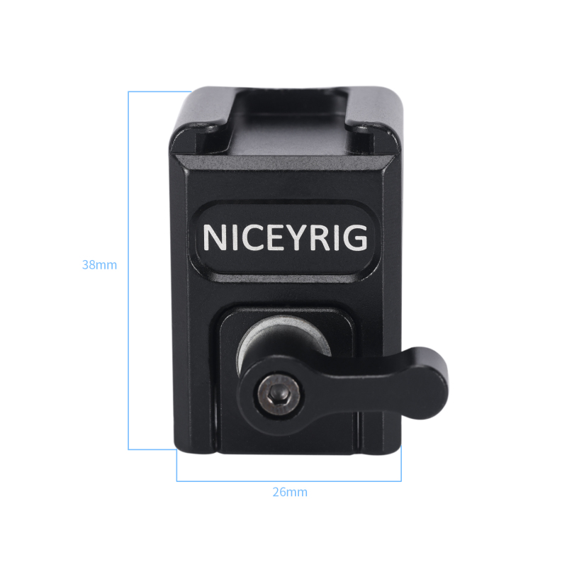Niceyrig 15mm Single Rail Block with Nato Rail Clamp & Cold Shoe Mount
