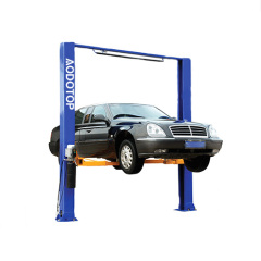 Two Post Clear Floor Height Adjustable Direct Drive 9000 Lbs Capacity Manual Release Car Lift