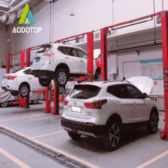 Two Post Clear Floor Height Adjustable Direct Drive 9000 Lbs Capacity Manual Release Car Lift