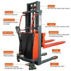 Semi-electric Stacker Self Lift Rider Electric Stacker 1500kg 2000kg with 3.5m Lifting for warehouse equipment