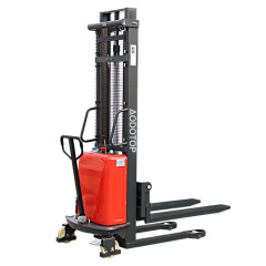Semi-electric Stacker Self Lift Rider Electric Stacker 1500kg 2000kg with 3.5m Lifting for warehouse equipment