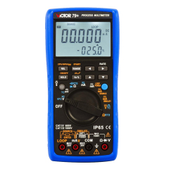 VICTOR 78+ 79+ 79A Process Multimeters Calibrator Meter Multifunctional DMM,24V Loop Power Supply and Voltage Current Resistance Continuity Duty-Cycle Capacitance Temperature Frequency Auto ramp