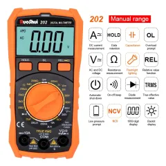 VICTOR 201 202 203 205A Digital Multimeter , Auto DMM Tester With NCV LIVE Function,measuring DCV, ACV, DCA, ACA, resistance, capacitance, frequency, temperature, diode, continuity test,Capacitance meter NEW portable multimetro