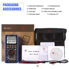 VICTOR 189A True RMS Multimeter ,measuring the AC/DC voltage,AC/DC current, resistance, capacitance, dBm, thermocouple (TC), RTD, diode, ON/OFF status, frequency and duty cycle.