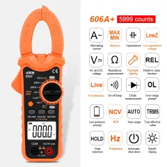 VICTOR 606+ 606A+ 606B+ 606C+ Digital Clamp Meters ,measuring DCV, ACV, DCA and ACA, Resistance, Continuity Buzzer, Diode, Frequency,Temperature