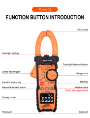 VICTOR 610D 610E Digital Clamp Meter,measuring DCV, ACV，ACA,DCA，Resistance, Capacitance ，Diode and Continuity Test, Capacitance，Frequency，Duty cycle，Temperature，NCV ，VFD current and voltage