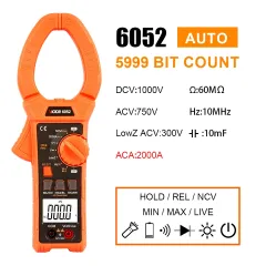 VICTOR 6050 6052 Digital Clamp Meter,measuring DCV, ACV，ACA,DCA，Low-V,Resistance, Capacitance ，Diode and Continuity Test, Capacitance，Frequency，Duty cycle，Temperature，NCV