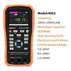 VICTOR 4080 4082 Handheld LCR Meters, LCRZ, Electrolytic Capacitor Mode, DCR Mode, Test Signal Frequency, Electrical Level, Bias Voltage, LCR Parameters