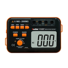 VICTOR 60B+ 60D+ Digital Insulation Rresistance Testers, 250V/500V/1000V/2500V DC Voltage,Auto Range Megohmmeter 0.1MΩ~20GΩ, Resistance Tester with 1999 Count LCD Display, Back-Light