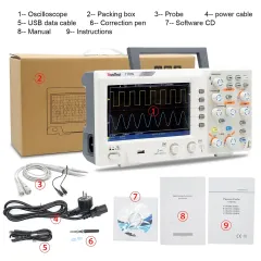 VICTOR 1100S 1050S Two Channels Benchtop Digital Storage Automatic Oscilloscope,Handheld Oscilloscope Multimeter ,2CH Dual Channel ,USB interface,50/100MHz Waveform Generator Multimeter,support scpi communicationm,7-inch high resolution LCD