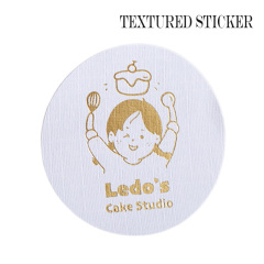 Custom Logo Hot Gold Stamping Adhesive Sticker Luxury Round Label Paper Stickers