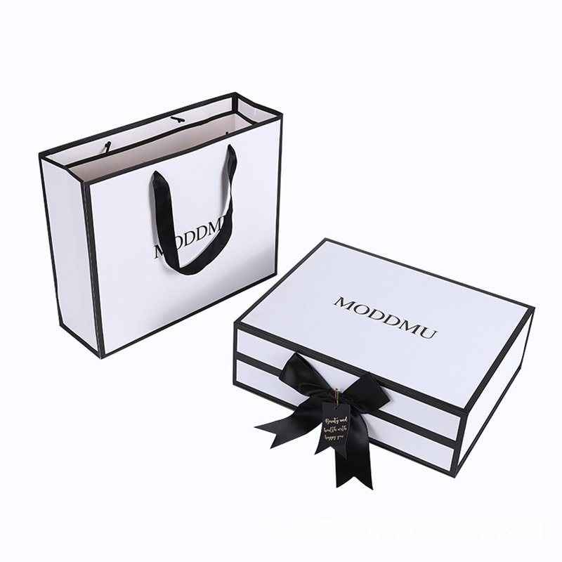 Custom Logo Luxury Clothing Packaging Paperboard Box White Foldable Gift Boxes