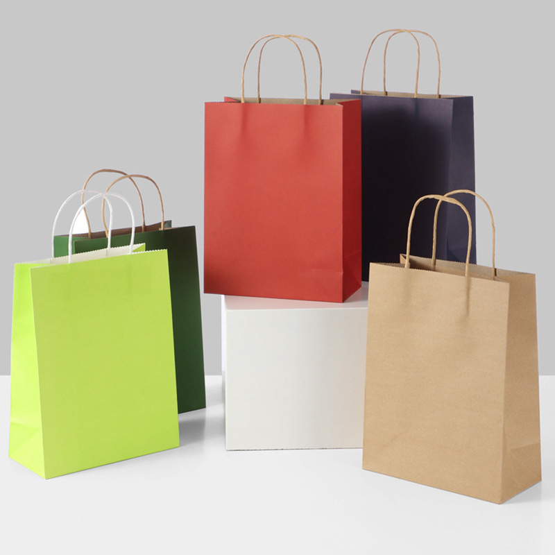 Custom Printing Cheap Eco-friendly Food Package Brown Kraft Paper Bags