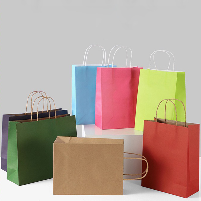 Custom Printing Cheap Eco-friendly Food Package Brown Kraft Paper Bags