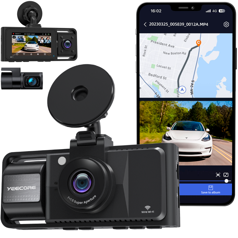 D53 3 Channel dash cam