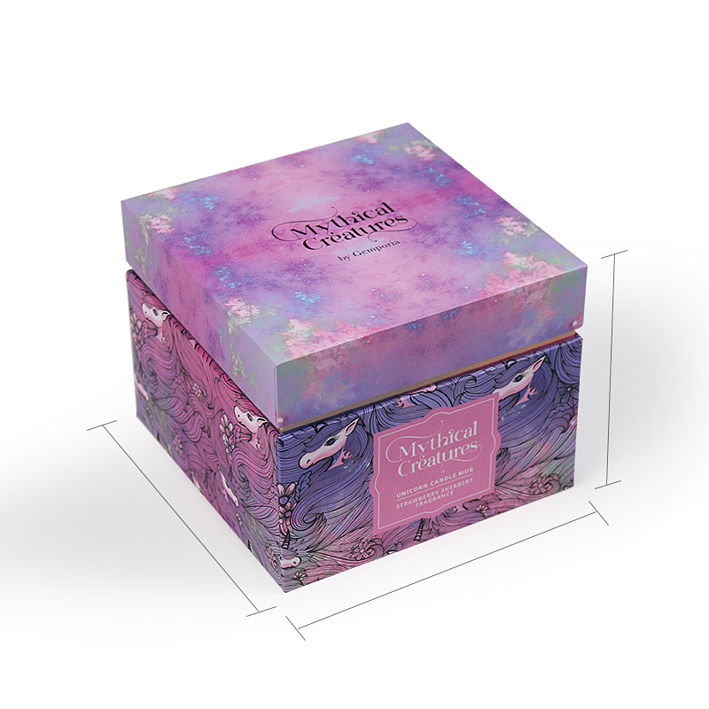 luxury Printing cardboard gift candle shipping packaging boxes custom vibrent colours gold box packaging