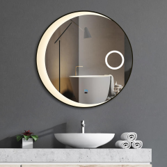 LED Bathroom Wall Mirror with Magnifier