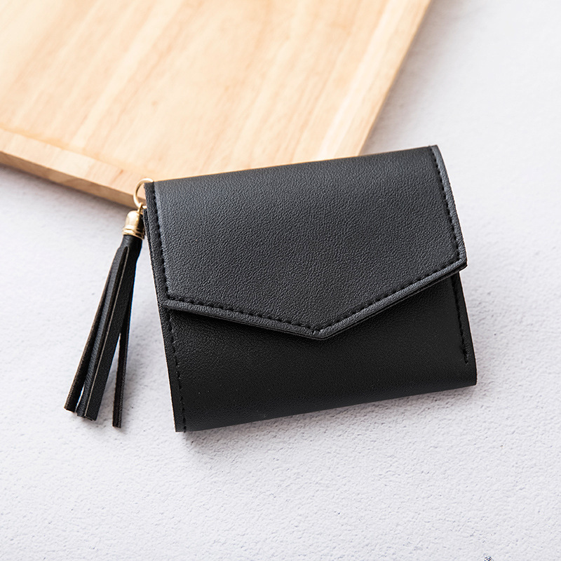 New casual simple wallet wallet women's short coin purse card holder cross-border mini bag supply
