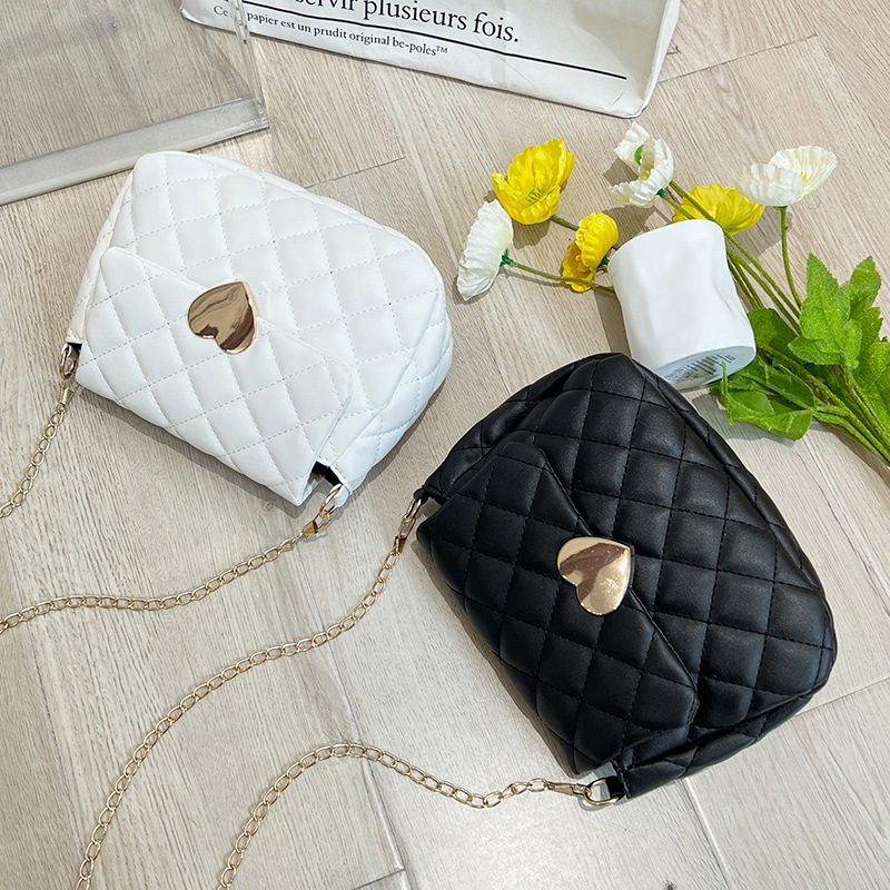Factory Direct sales women's bag new versatile chain crossbody mini bag light luxury saddle embroidery diamond small bag