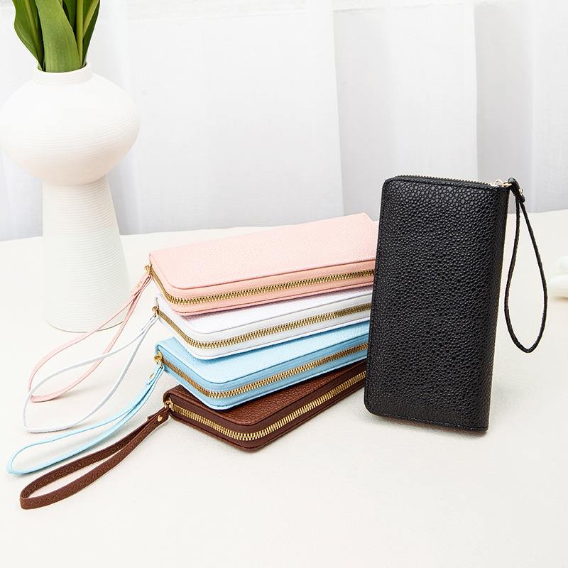 New women's organ zipper wallet clutch multiple card slots document package multifunctional coin purse card holder