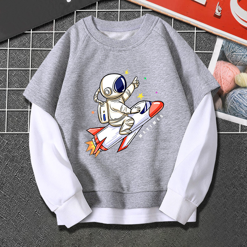 Autumn and Winter new children sports sweater boys and girls letter printed long sleeve warm clothes factory supply