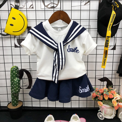 New kindergarten suit summer short sleeve student school uniform suit boys and girls summer sports style business attire